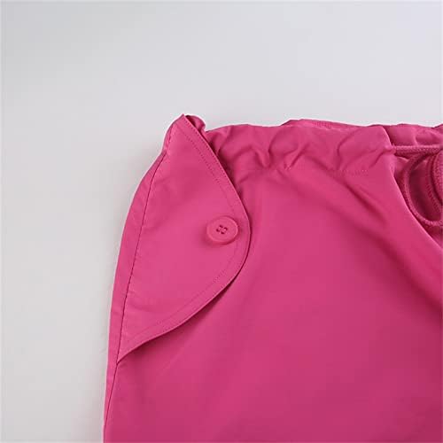 מכנסי מטען של קוקוארה נשים טרנדי סגנון רחוב תפור תפור מותניים אלסטי מכנסיים רגליים מכנסי ממתקים צבע מכנסיים