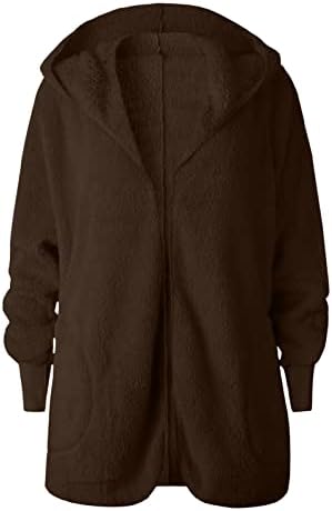 מעילי נשים Xiloccer 2022 נשים צמר פלוס גודל סוודרס חולצה ברדס סוודר עם קפוצ'ון מעיל מעיל קטיפה חמה קפוצ'ונים