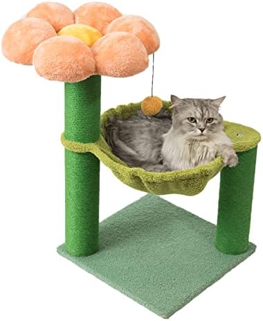 חיות מחמד הפלאות חמוד חתול עץ עם ערסל מוט,גדול חתול ערסל עם גרוד לחתולים גדולים,פרח חתול מגדל עם ערסל,חתול