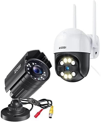 ZOSI 1080P מצלמת כדורי CCTV מקורה היברידית חיצונית 4-in-1 HD TVI/CVI/AHD/CVB
