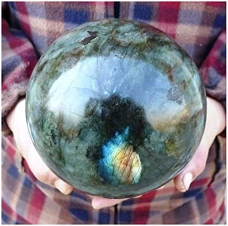 גבישים ריפוי ריפוי טבעי לברדוריט גביש אבן חן כדור כדור כדור רייקי ריפוי צ'אקרה יפהפיה איזון איזון