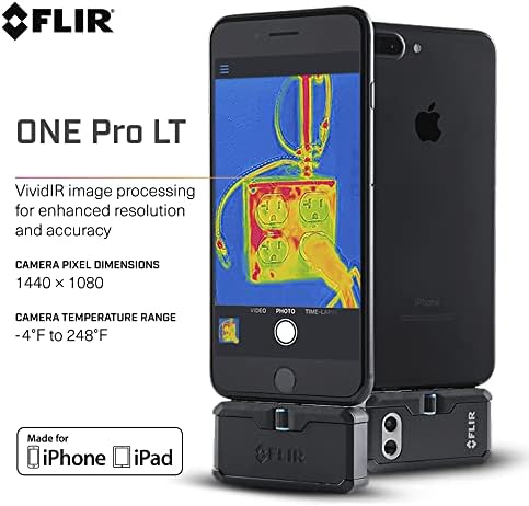 Flir One Pro lt iOS מצלמה תרמית פרו -כיתה לסמארטפונים ו- One Gen 3 - iOS - מצלמה תרמית לטלפונים חכמים - עם