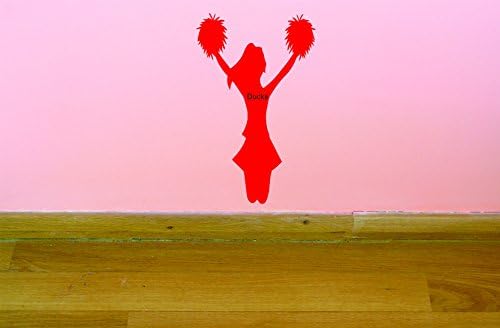 מעודדות מעודדות פום פומס ספורט ספורט אישי בהתאמה אישית צוות נערות ויניל מדבקות מדבקות קיר חדר שינה לילדים - 22 צבעים זמינים