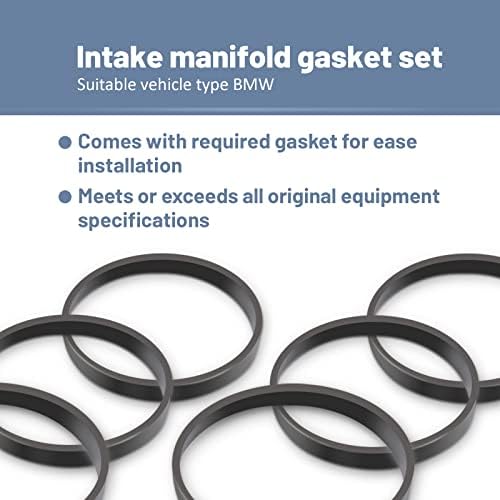 Yonput 6 PCS Intake Manifold Rubber Sealing Gasket, Replace 11617547242, for BMW N52 N54 E60 E70 E90 E92-128i 135i 325xi 328i