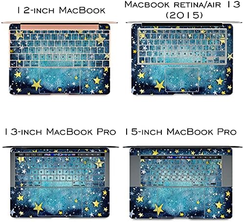 Cavka Vinyl Mancal עור תואם ל- MacBook Pro 16 M1 Pro 14 2021 AIR 13 M2 2022 רשתית 2015 MAC 11 MAC 12 כוכבים