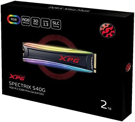 XPG S40G 2TB RGB 3D NAND PCIE GEN3X4 NVME 1.3 M.2 2280 SSD פנימי