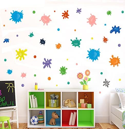 מדבקות קיר צבעוניות צבעוניות צבעוניות צבעוניות לילדים מדבקות קיר תפאורה לחדר אמנות חדר שינה חדר שינה כיתת חדר