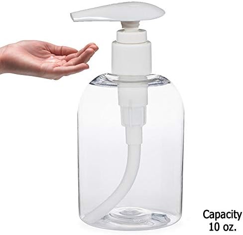 מתקן לסבון נוזלי משאבת קרם למילוי חוזר בקבוק ריק צנצנת פלסטיק קרם 11 עוז