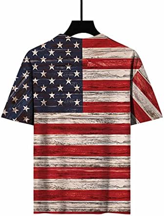 חולצת בראנץ 'פסים של Comigeewa לנשים שרוול קצר צווארון אמריקאי כוכב סטאר גרפי חולצות חולצות נער נער 2023 4R