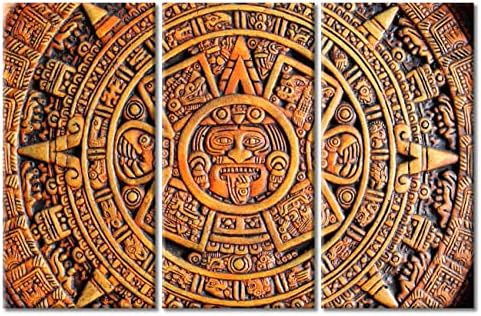 יצירות אמנות טומובו לקירות ביתיים לוח שנה אצטקי הדפסי אמנות בד מקסיקו תמונות תרבותיות לקישוט קיר סלון גלריה