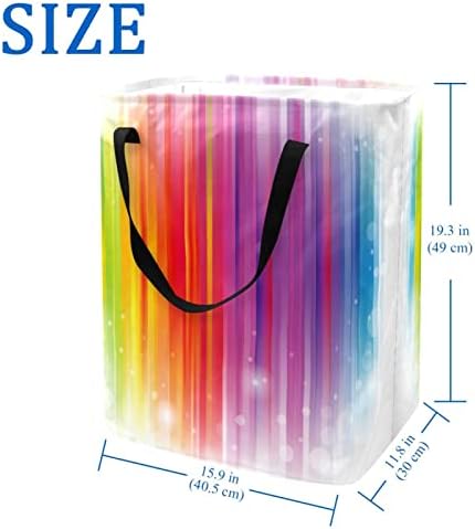 הדפסת קשת צבעונית בצבעי מים מופשטת סל כביסה מתקפל, סלי כביסה עמידים למים 60 ליטר אחסון צעצועי כביסה לחדר שינה בחדר האמבטיה