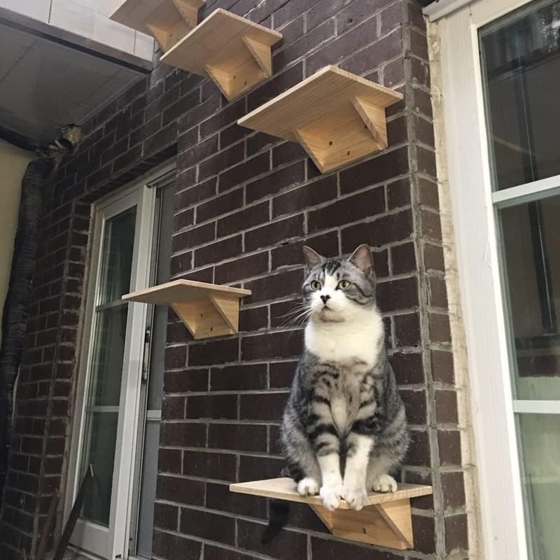 וולנוטה חתול עץ חתול טיפוס מסגרת לוח עץ חתול קפיצות פלטפורמה עשה זאת בעצמך ריהוט לחיות מחמד חתלתול מקפצה קיר רכוב חתול צעצוע