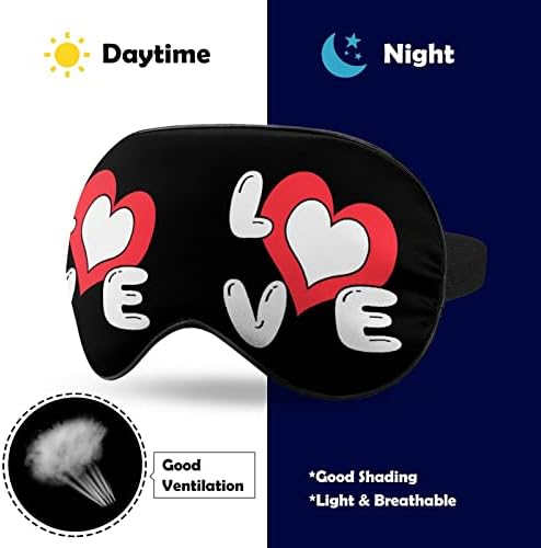 Love Heart Print Mask Eye Mask Lig