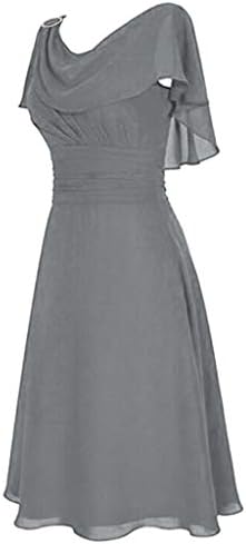 AMXYFBK בצבע אחיד לנשים שמלת שושבינה רשמית של שושבינה חצאית סקסית של כתף אחת חצאית ארוכה לנשים 2023