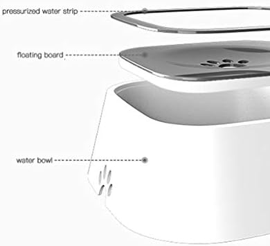 קערת מים לחיות מחמד 1.5 ליטר קערת זרבובית טפלון צפה ניידת ללא נזילה מזין מתקן מים לחיות מחמד