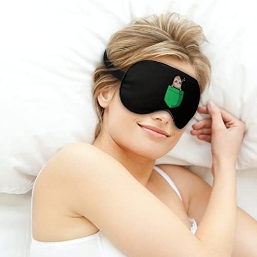 מסכת עיניים עצלנית עם כיס שינה חמוד עם רצועה מתכווננת לגברים ונשים לילה שינה מנמנם