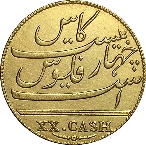 נחושת מצופה זהב 1803 מטבעות הודו-בריטית עותק 30 מתנה עותק 7 ממ עבורו