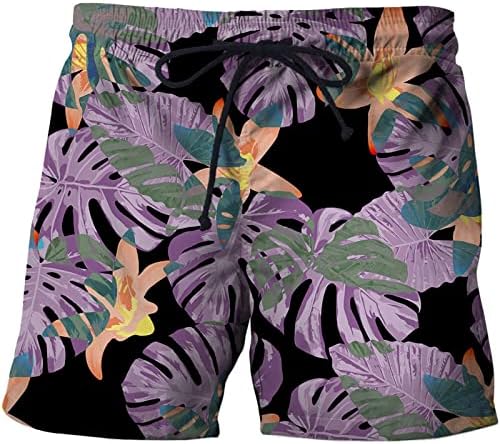 מכנסי לוח קיץ קצרים לגברים בקיץ חוף נופש לחופשה מודפסים מכנסי חוף הם רב -תכליתי ורחצה