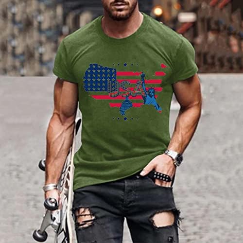 חולצות טריקו של שרוול קצר של יום העצמאות של XXBR לחולצות שרוול קצר עבור גברים, דגל ארהב דגל פטריוטי TEE TEE TEA