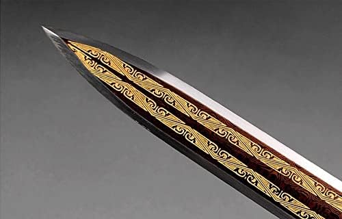 חרבות SHZBZB חרב סינית האן ג'יאן מנגן פלדה להב עץ