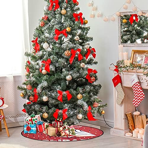 מחצלת עץ חג המולד של חג המולד שמח שטיח מחצלת עץ עץ אטום למים מתחת לאביזר עץ חג המולד למגן לרצפת עץ קשה 28 אינץ '