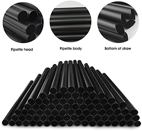 100 יחידות שחור בובה קשיות ג ' מבו שייק קשיות, בנפרד עטוף פלסטיק חד פעמי רחב פה גדול קשיות