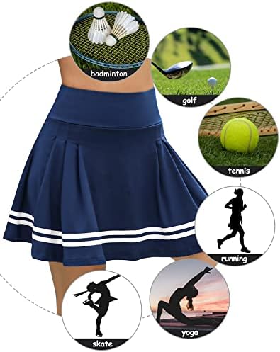חצאית טניס קפלים בפסקה נשים גולף אתלטי גולף סקורט פעיל מכנסיים קצרים ספורט תלבושות ספורט אימון חצאיות מיני חצאיות
