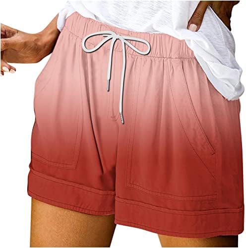מכנסיים קצרים אתלטים של נשים מזדמנים קיץ נוח משקל קל משקל משקל ברמודה טרקלין מכנסיים קצרים אימון עם כיסים