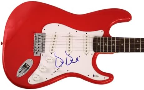 דר דרה חתם על חתימה מלאה של מכונית מירוץ בגודל מלא פנדר אדום סטרטוקסטר גיטרה חשמלית עם בקט מכתב האותנטיות - מפיק היפ