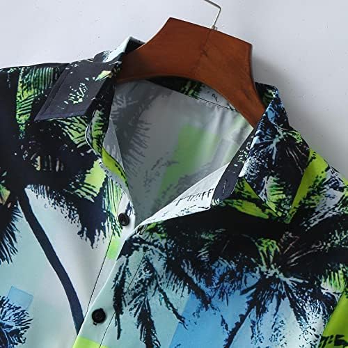 חולצות הוואי של Ubst Hawaiian Strice Stree Stree Street Tropical Tropics Tops Down Forge-forse Foreed חולצה חוף ספורט חליפות