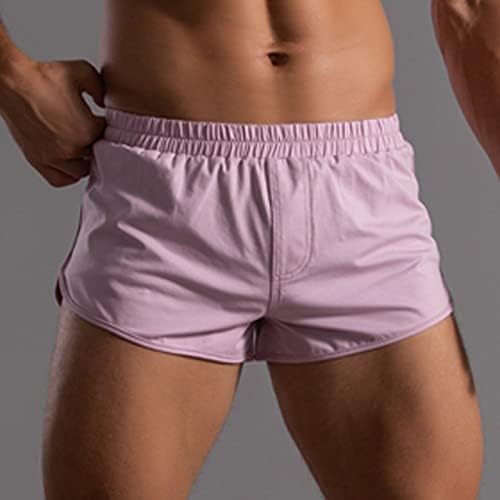 מכנסי בוקסר BMISEGM לגברים אורזים גברים בקיץ מכנסי כותנה בצבע אחיד.