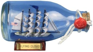המפטון ימי ספינת ענן מעופפת בבקבוק זכוכית, 5 , חום