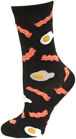ביצים של Hotsox Kids and Bacon Socks 1 זוג, שחור, ילדים