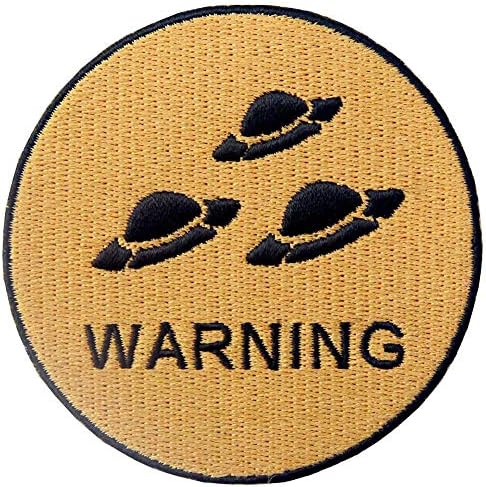 אזהרה X קבצי UFO מופיעים טלאי רקום ברזל אפליקציה על תפירה על סמל