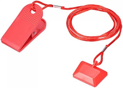מקש מגנט כושר UXCell, מעטפת 36x25 ממ, 15 ממ DIA. מגנט, מנעול בטיחות אוניברסלי לרוב ההליכון, אדום