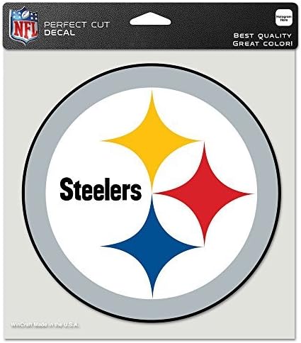 Wincraft NFL Pittsburgh Steelers מדבקות צבע חתוכות, 8 x8, צבע צוות