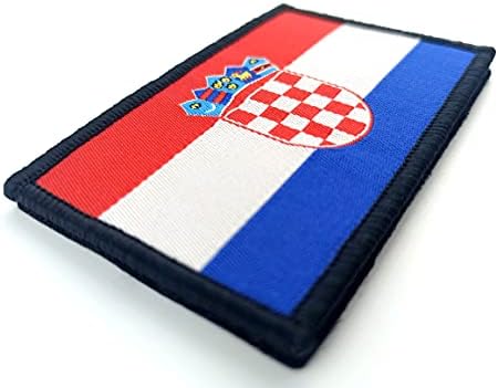 JBCD 2 PCS קרואטיה דגל דגל קרואטי דגלים טקטי טקטי טלאי דגל גאווה לתיקון כובע טלאי צוות טלאי צבאי