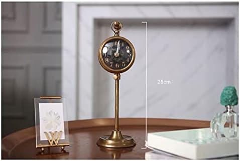שעון UXZDX שעון סלון ושעון קישוטי מתכת מצופה שולחן עבודה גדול שעון אירופי
