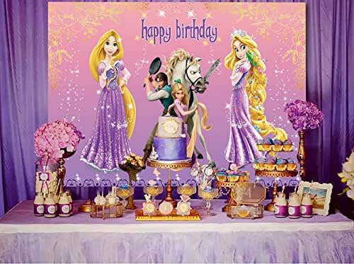 חיוך עולם סבוך אספקת מסיבת יום הולדת רקע צילום נסיכת רפונזל בנות מסיבת יום הולדת באנר קישוט רקע 55, ברור 7 על