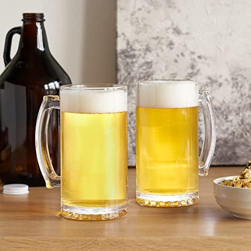ספל בירה אמיתי, כוס ליטר גדולה עם ידית, סטיין בירה בטוחה למדיח כלים, כוסות בירה גדולות במיוחד, ספל בירה 26