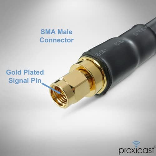 Proxyast 36 ft SMA זכר ל- SMA Premium Premium 400 סדרת כבל השעלים עם הרזיה נמוכה-מאריך עופרת אנטנה עבור 4G LTE,