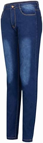 מכנסי ג'ינס מגוונים לנשים עם מותניים גבוהות מכנסי ג'ינס דקיקים מכנסי עיפרון מזדמנים בגודל גדול