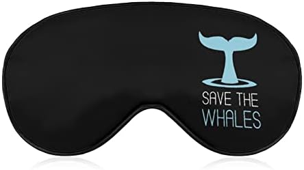 שמור את הלווייתנים שינה מסיכת עיניים מכסה עין רכה חוסמת אורות כיסוי עיניים עם רצועה מתכווננת לנסיעה