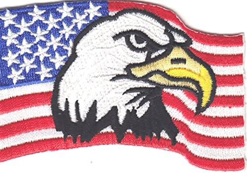 ברזל נשר קירח על תיקון ארהב דגל אמריקאי צבא פטריוטי