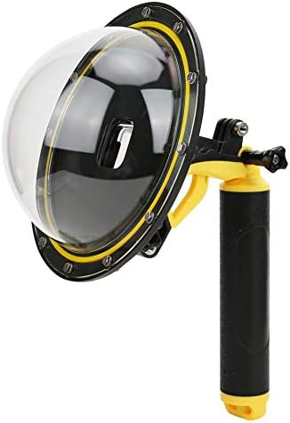 עדשת נמל כיפה עבור GoPro Hero 8 מצלמה, 30 מ '/98ft מתחת למים אטום למים מארז כיסוי כיסוי עם ידית צפה והדק, Sphere Sphere