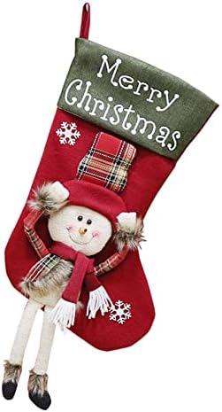 עיצוב מתנות קישוט מגרש גרב של שלג גרב סנטה עץ חג המולד בית חג המולד דקור בד ציצית גרלנד חג המולד