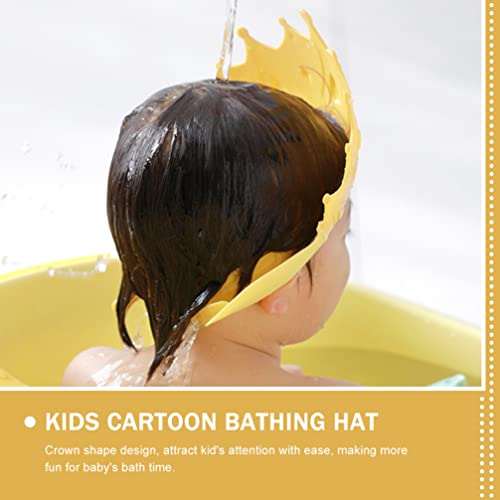 כובע רחצה למקלחת שמפו בטוח: חיוני תינוקות לאמבט יילוד כובע מתכוונן רך כובע ילדים רחצה כתר שמפו אטום למים כובע