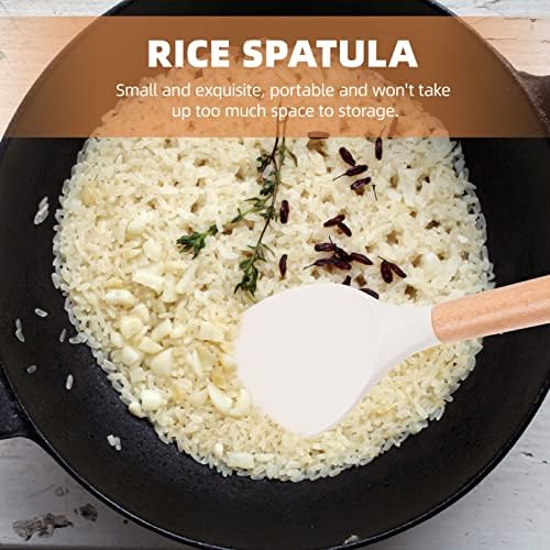 הגשת כפות אורז כף אורז משוט סיליקון משוט אורז עם ידית עץ