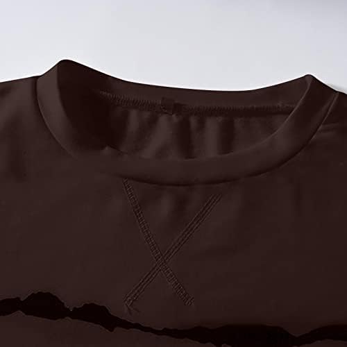 חולצות שרוול ארוכות לנשים חולצת צוואר צוואר סתיו חולצה גרפית רופפת צמרות חלבונים טוניקת סווטשירט בגדי קיץ