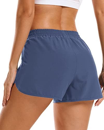 STELLE's 3 /4/7 מכנסיים קצרים המותניים המותניים קצרים אתלטים קצרים מהיר אימון יבש מכנסיים קצרים עם תוחם רשת כיסים